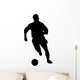 Running Soccer Silhouette Wall Decal