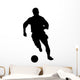 Running Soccer Silhouette Wall Decal