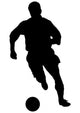 Running Soccer Silhouette Wall Decal