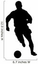 Running Soccer Silhouette Wall Decal