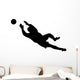 Goalie Catching Soccer Ball Wall Decal