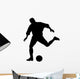 Big Kick Soccer Silhouette Wall Decal