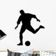 Big Kick Soccer Silhouette Wall Decal
