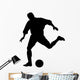 Big Kick Soccer Silhouette Wall Decal
