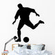 Big Kick Soccer Silhouette Wall Decal