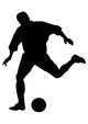Big Kick Soccer Silhouette Wall Decal