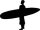 Surfing Surfer Silhouette Wall Decal