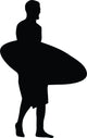 Surfing Silhouette Wall Decal