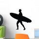 Surfing Silhouette Wall Decal