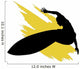 Surfer Silhouette Yellow Splash Wall Decal