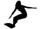 Female Surfer Surfing Wall Decal