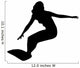 Female Surfer Surfing Wall Decal