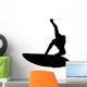 Black Surfer Silhouette Wall Decal