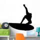 Black Surfer Silhouette Wall Decal