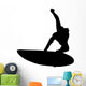 Black Surfer Silhouette Wall Decal