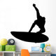 Black Surfer Silhouette Wall Decal