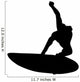 Black Surfer Silhouette Wall Decal
