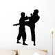 Tae Kwon Do Silhouette Wall Decal