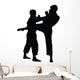 Tae Kwon Do Silhouette Wall Decal