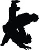 Tae Kwon Do Silhouette Wall Decal