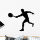 Tennis Player Silhouette Wall Decal