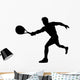 Tennis Player Silhouette Wall Decal