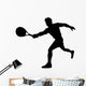 Tennis Player Silhouette Wall Decal