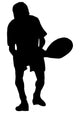 Tennis Player Silhouette Wall Decal