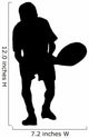 Tennis Player Silhouette Wall Decal