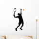 Serving Tennis Silhouette Wall Decal