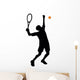 Serving Tennis Silhouette Wall Decal