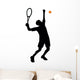 Serving Tennis Silhouette Wall Decal