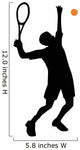 Serving Tennis Silhouette Wall Decal