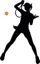 Female Tennis Silhouette Wall Decal