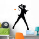Female Tennis Silhouette Wall Decal