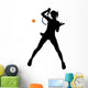 Female Tennis Silhouette Wall Decal