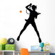 Female Tennis Silhouette Wall Decal