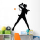 Female Tennis Silhouette Wall Decal