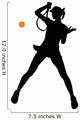 Female Tennis Silhouette Wall Decal