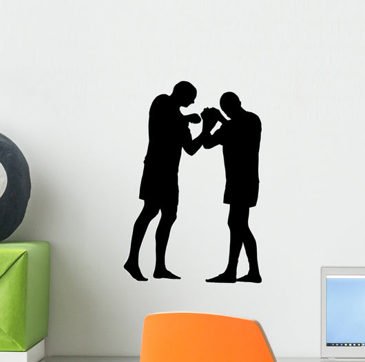 Thai Boxing Silhouette Wall Decal