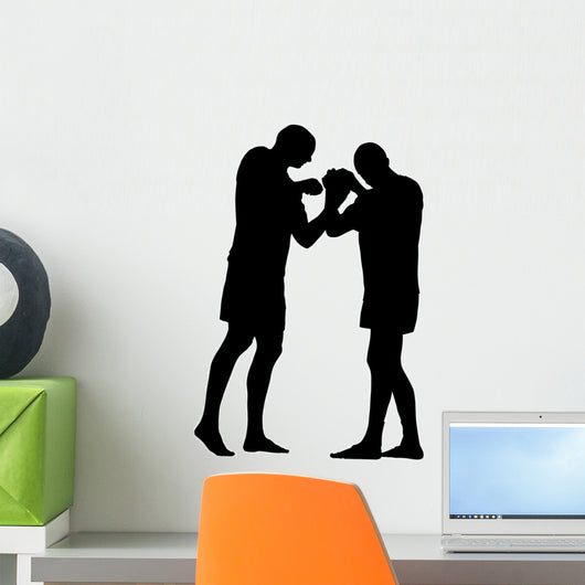 Thai Boxing Silhouette Wall Decal