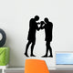 Thai Boxing Silhouette Wall Decal