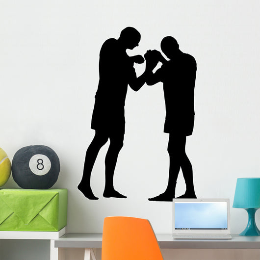 Thai Boxing Silhouette Wall Decal