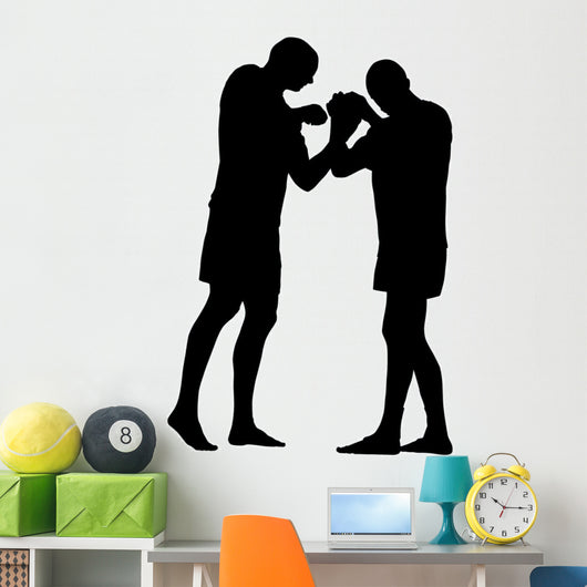 Thai Boxing Silhouette Wall Decal