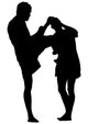 Thai Boxing Silhouette Wall Decal