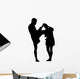 Thai Boxing Silhouette Wall Decal