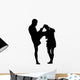 Thai Boxing Silhouette Wall Decal