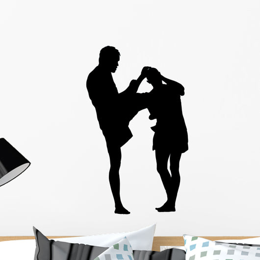Thai Boxing Silhouette Wall Decal