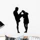 Thai Boxing Silhouette Wall Decal