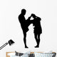 Thai Boxing Silhouette Wall Decal